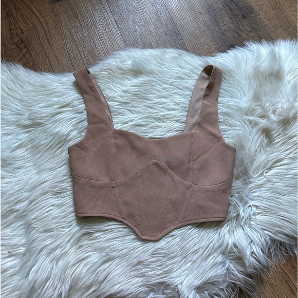 SNDYS Anya Corset Top In Beige - Picture 3 of 4